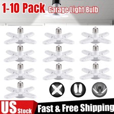 E27 LED Garage Light Bulb 28W Deformable Ceiling Fixture Lights Workshop Lamp