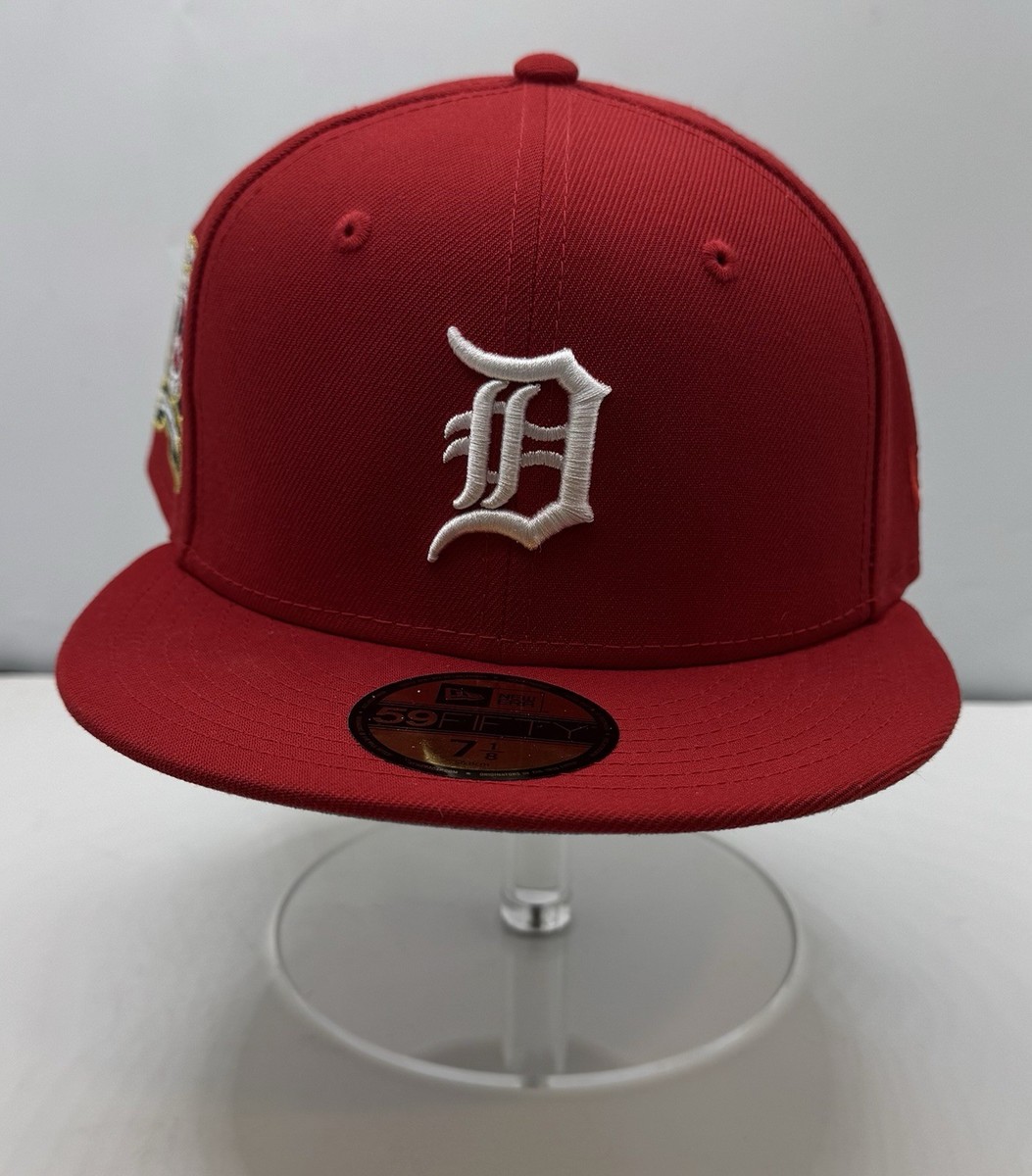 New Era Detroit Tigers Fitted Red Hat Size 7 1/8 1968 World Series