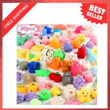 80pcs Mochi Squishy Toys, Kawaii Fidget Stress Relief Toys for Kids Classroom