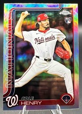2025 Topps Chrome Update Cole Henry #USC72 Refractor RC Nationals