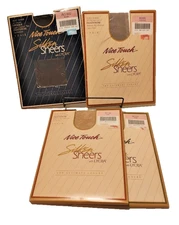 Lot of Nice Touch Silken Sheers Pantyhoses Black/Cloud Grey/Khaki  Pet/Average