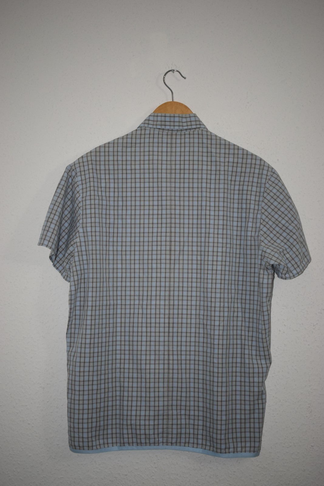 Hugo Boss Blue & Brown Plaid Short Sleeve Shirt image 4