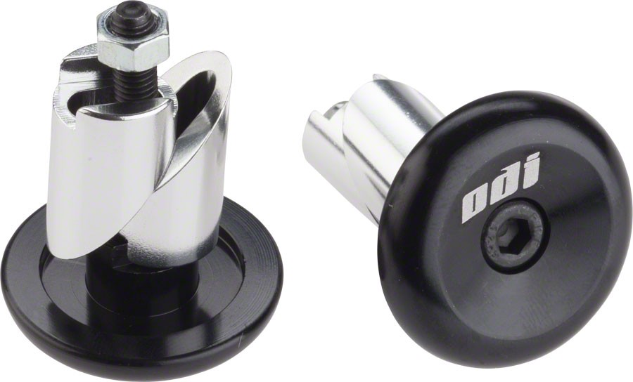 ODI 6061 Aluminum Handlebar End Plugs - Heavy Duty Doublewedge Design Black 4790₽