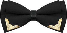 Bow Ties for Men Women Metal Gold Bowtie, Pre Tied Mens Bow Tie Tuxedo Bowties M