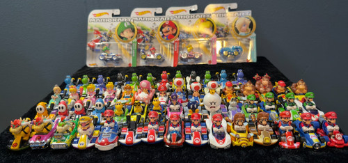 Hot Wheel Mario Kart Lot of 61 karts No Duplicates Great/Excell Cond. 4 kart MOC
