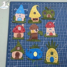 Prägeschablone Zwergenhaus Stanzschablone Wichtel mini Haus prägen stanzen