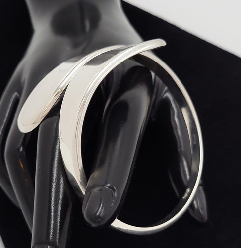Brazalete Modernista Esterlina RARO Diseñador Danés Einar Sorensen FUERTE ALREDEDOR DE 1960 - Imagen 5 de 8