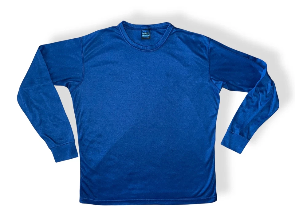 vtg Patagonia Capilene Base Layer Set Top & Pants Blue Made USA 90s womens sz XL - Image 2 of 4