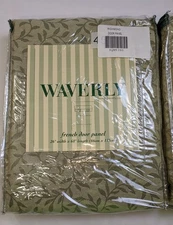 WAVERLY Classics Richmond Sage French Door Curtain Panel 26" x 68" Floral NEW