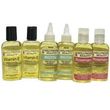 6 Hollywood Beauty 2 fl. oz. For Hair, Skin & Scalp Biotin, Vitamin E Rosemary