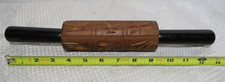 Vintage Springerle Carved Wood Rolling Pin 12” German Cookie with 12 Designs
