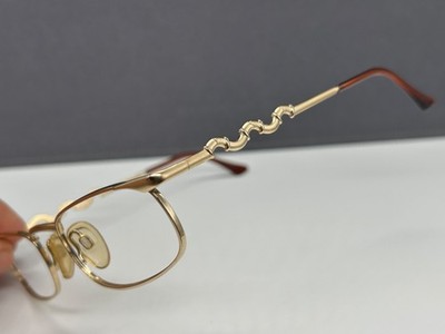 Yves Saint Laurent Brille Herren  Damen gold Eckig schmal 4109 NP:299 