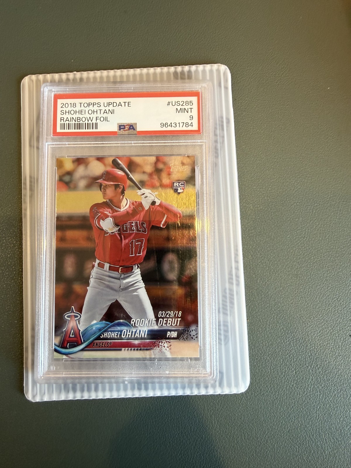 2018 Topps Update Shohei Ohtani Rainbow Foil RC #US285