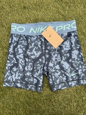 Nike Pro Girls Dri-FIT 5" Training Shorts Blue Youth large