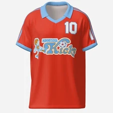 Minnesota Kicks - 1981 orange soccer jersey Replica Retro shirt, NASL LEAGUE