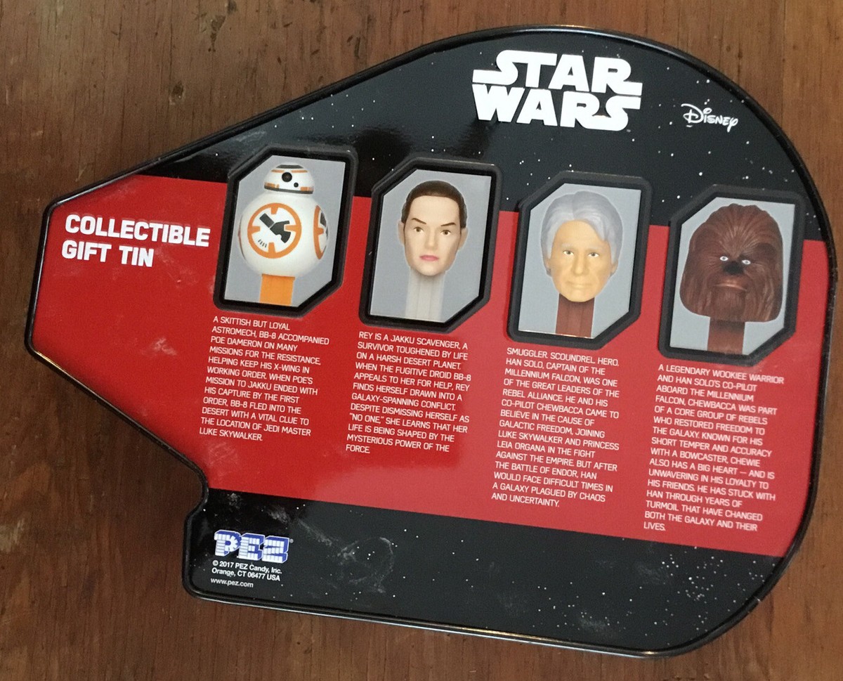 2017 Star Wars Pez Dispenser Collector Set In Tin. Net Wt