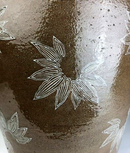 Rare Large Vase with White Slip Inlay Makuzu Kozan Meiji Period - Picture 11 of 11