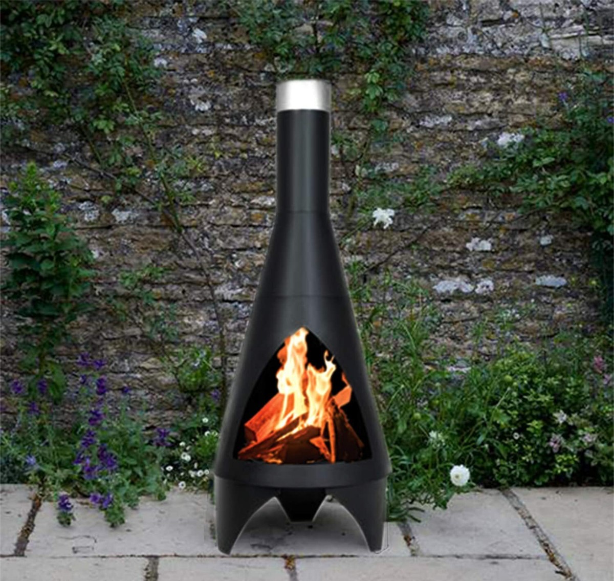 Chiminea Tower Log Burner - Outdoor Garden Furniture Patio Heater Modern  Design | eBay