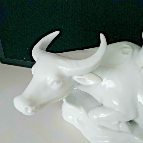 Vintage Blanc De Chine Water Buffalo With Chinese Children Reading - Picture 2 of 12
