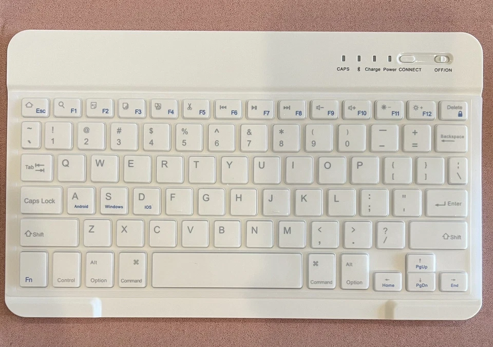 Wireless Keyboard for Tablet  10in  Pink with Marbling - Image 4 of 4