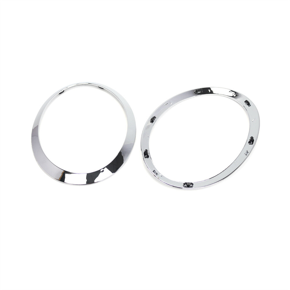 2X Chrome ABS Headlight Ring Trim Bezel Cover For Mini Cooper F55 F56