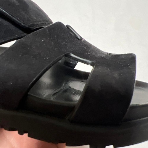 Hermes Chypre H Logo Chypre Flat Sandals Mules Pumps Shoes Women EU 36 Black - Picture 12 of 15