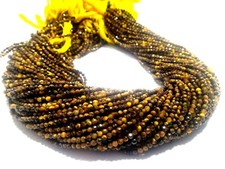 TIGER'S EYE RONDELLE FACETED 2MM LOOSE GEMSTONE BEADS 13"INCH 5 STRAND