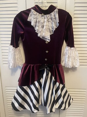 Weissman Adult medium dance costume dress velvet maroon pirate | eBay