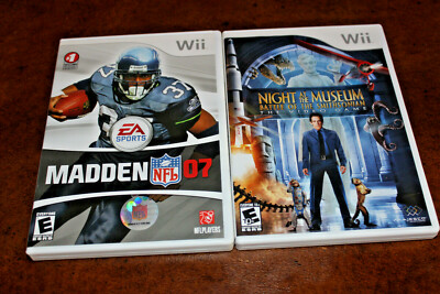 Lot of 2 - Wii Madden NFL 07 & Wii Night at Museum Include Case, Disc ...