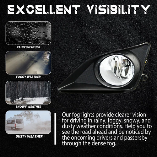 Front Bumper Fog Lights Lamps Fit 2009-2010 Toyota Corolla W/Switch Left+Right - Bild 5 von 14