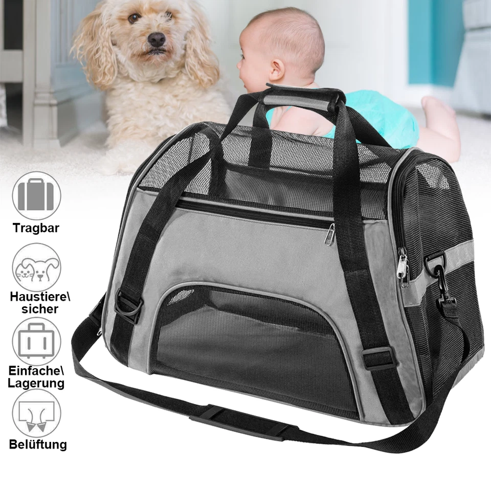 Hundetransportbox Hundebox Hundetasche Katzenbox Autotransportbox Faltbar Neu - Bild 2 von 4