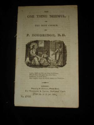 1800er religiöses Traktat Die eine Sache notwendig oder die beste Wahl Philip Doddridge