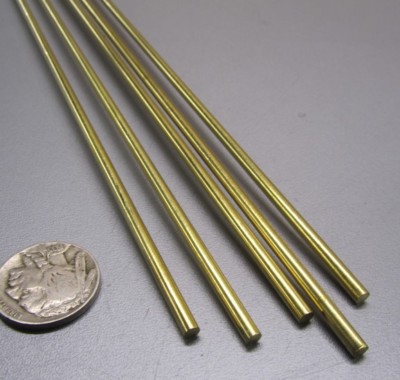 260 Brass Rod .125'' Diameter +/-.002'' x 3 Foot Length, 5 Units, 15 Ft Total