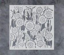 Dandelion Floral Allover Pattern Stencil Template Reusable for Wall Art, Boho DI