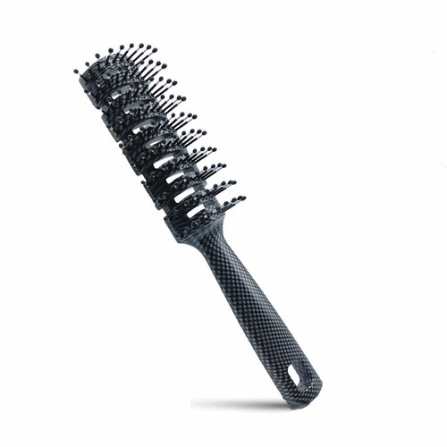 2er Pack Carbon Style Herren Bürste Soft Medium Pins Jeder Haartyp Einfach Styling - Bild 1 von 5