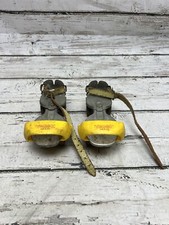 VTG Union Hardware Youth Kids Metal Adjustable Yellow Roller Skates Made In USA