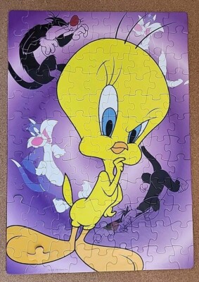 Vintage Looney Tunes 100 Piece Puzzle Tweety Bird Sylvester
