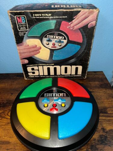 Vintage Milton Bradley MB SIMON Says Game 4850 in Original Box and WORKS!