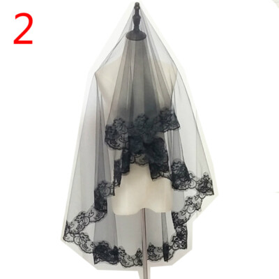 Damen Cathedral Schleier Spitze Tüll Netz Gothic Organza Kostüm Ehe Lolita Dekor