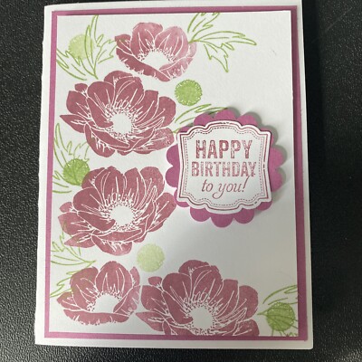 Stampin Up Card Kit Set Of 4 "Happy Birthday To You” Rose Flowers | eBay