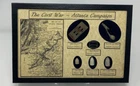 Atlanta Campaign Bullet and Buckle Set with Glass Topped Display Case and COA