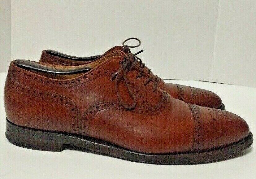 Bowen Oxford Dress Shoes Made In England Cap Toe Brown  display picture 1