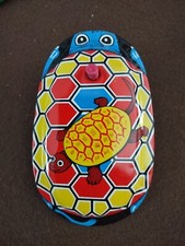 Vintage Ratchet Litho Tin Turtle Noise Maker Rare
