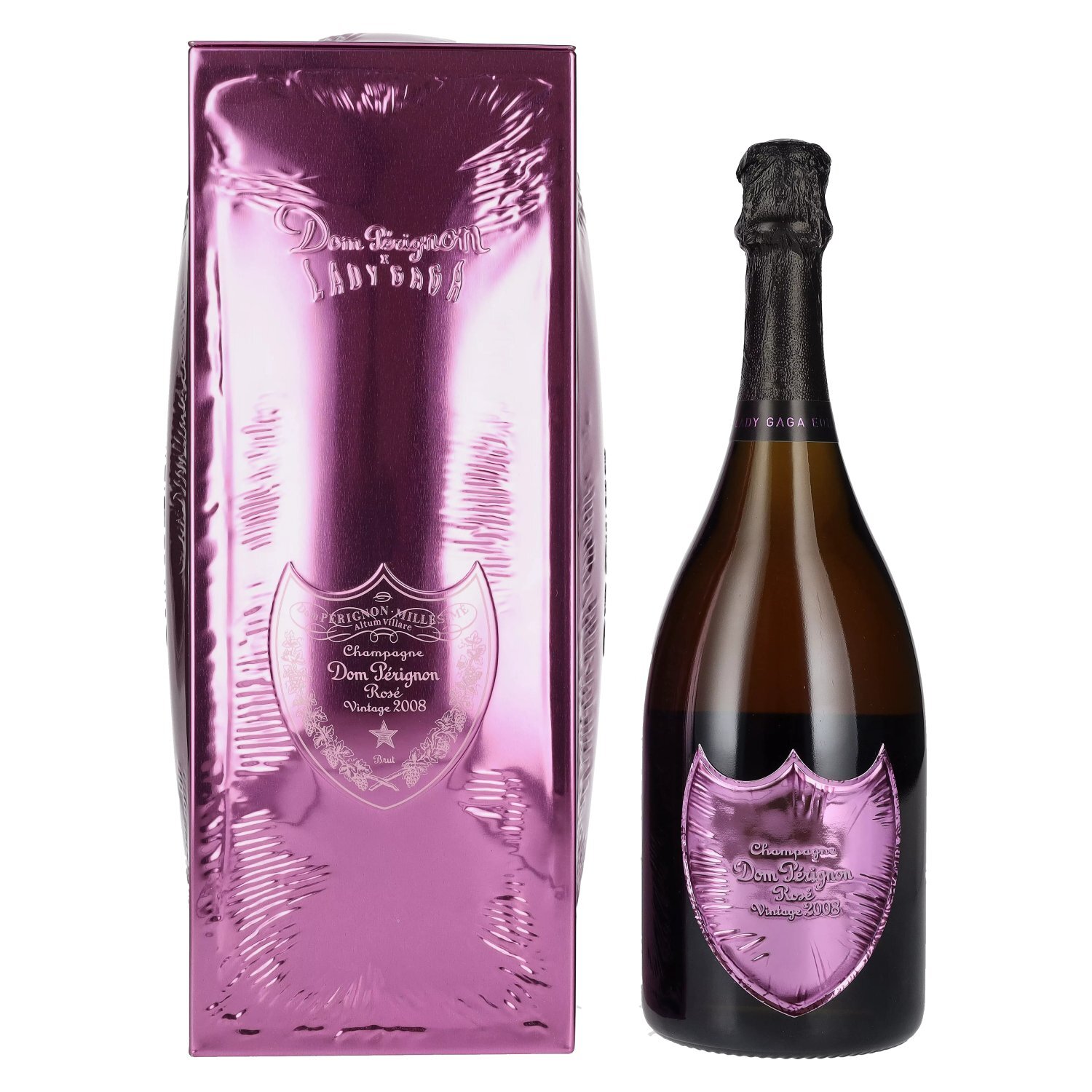 Dom Pérignon Champagne Rosé Vintage Lady Gaga Edizione Limitata 2008 in scatola