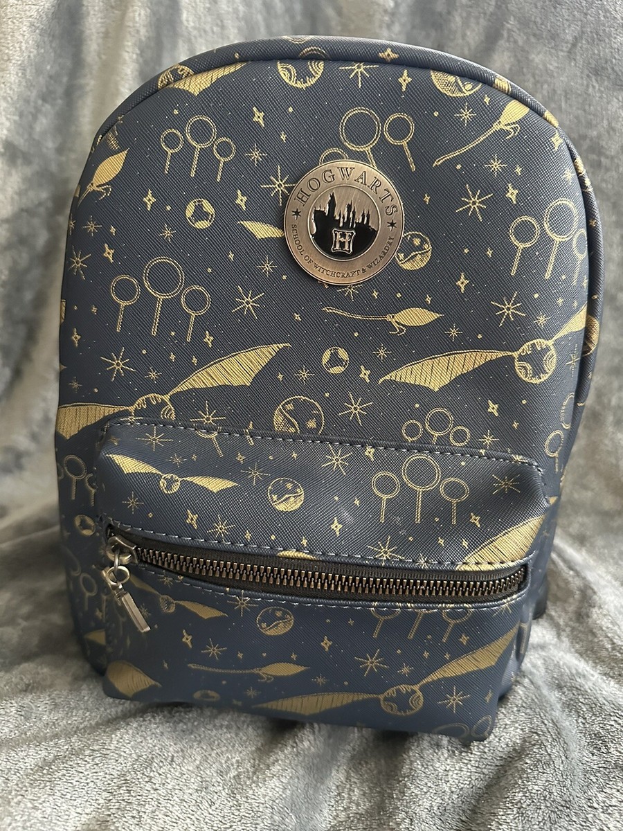 harry potter navy & gold quidditch mini backpack Loungefly Golden Hogwarts Castle But Seekers Harry Potter Navy & Gold