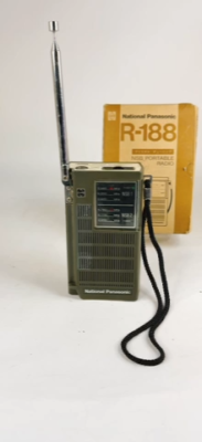 National Panasonic R-188 Vintage Radio NSB Portable Radio Crystal