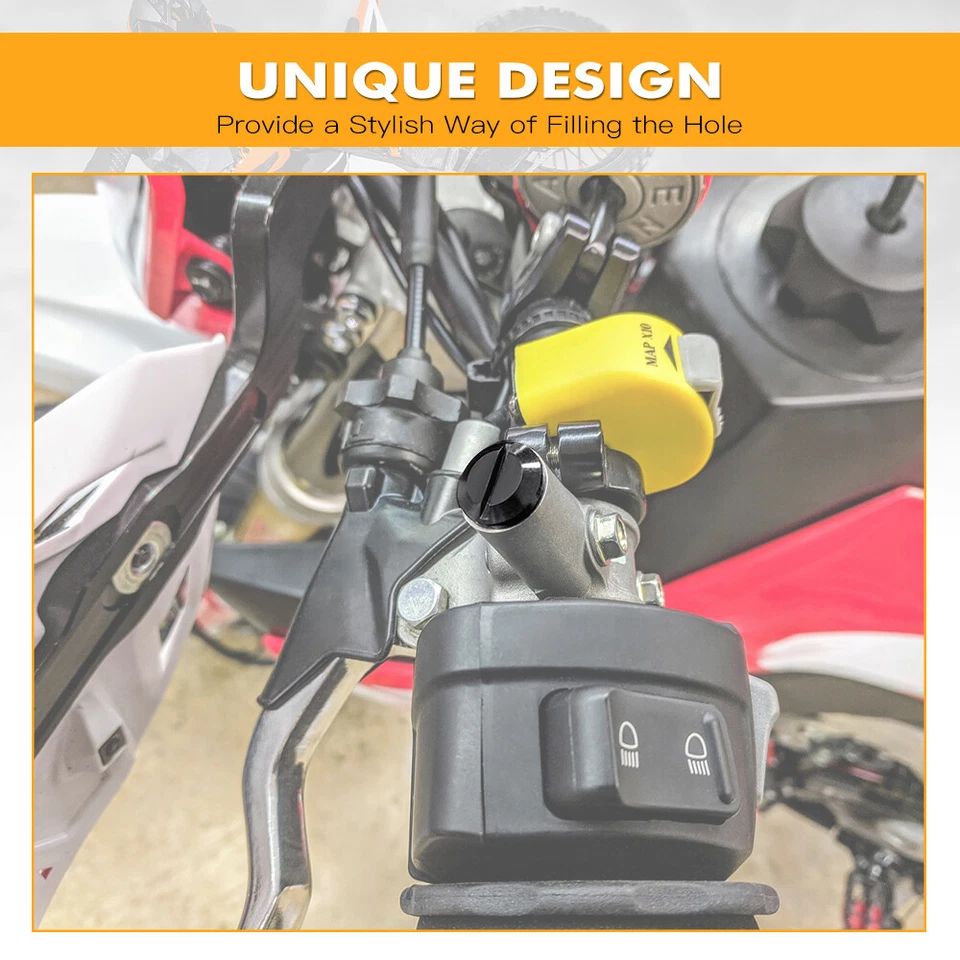 3Pcs For Yamaha MT-07 MT-09 MT-10 Motorcycle Mirror Hole Blanking Plugs / Caps - Image 2 of 4