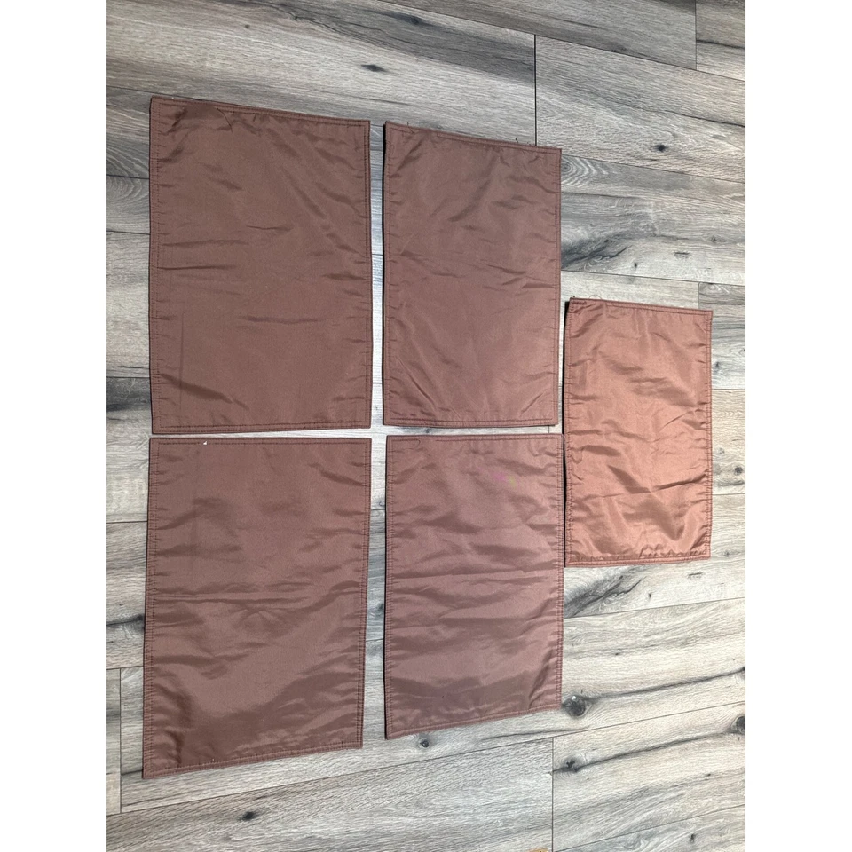 Set Of 5 Colorful Embroidered Patchwork Placemats 19" X 13" Kitchen Table Linens - Image 3 of 4