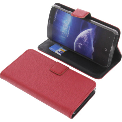 Tasche für Leagoo Kiicaa Power Book-Style Schutz Hülle Handytasche Buch Rot