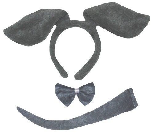 Halloween Xmas Party Combined Animal Headband Bowtie Tail 3pc Unisex Costume - Picture 32 of 53